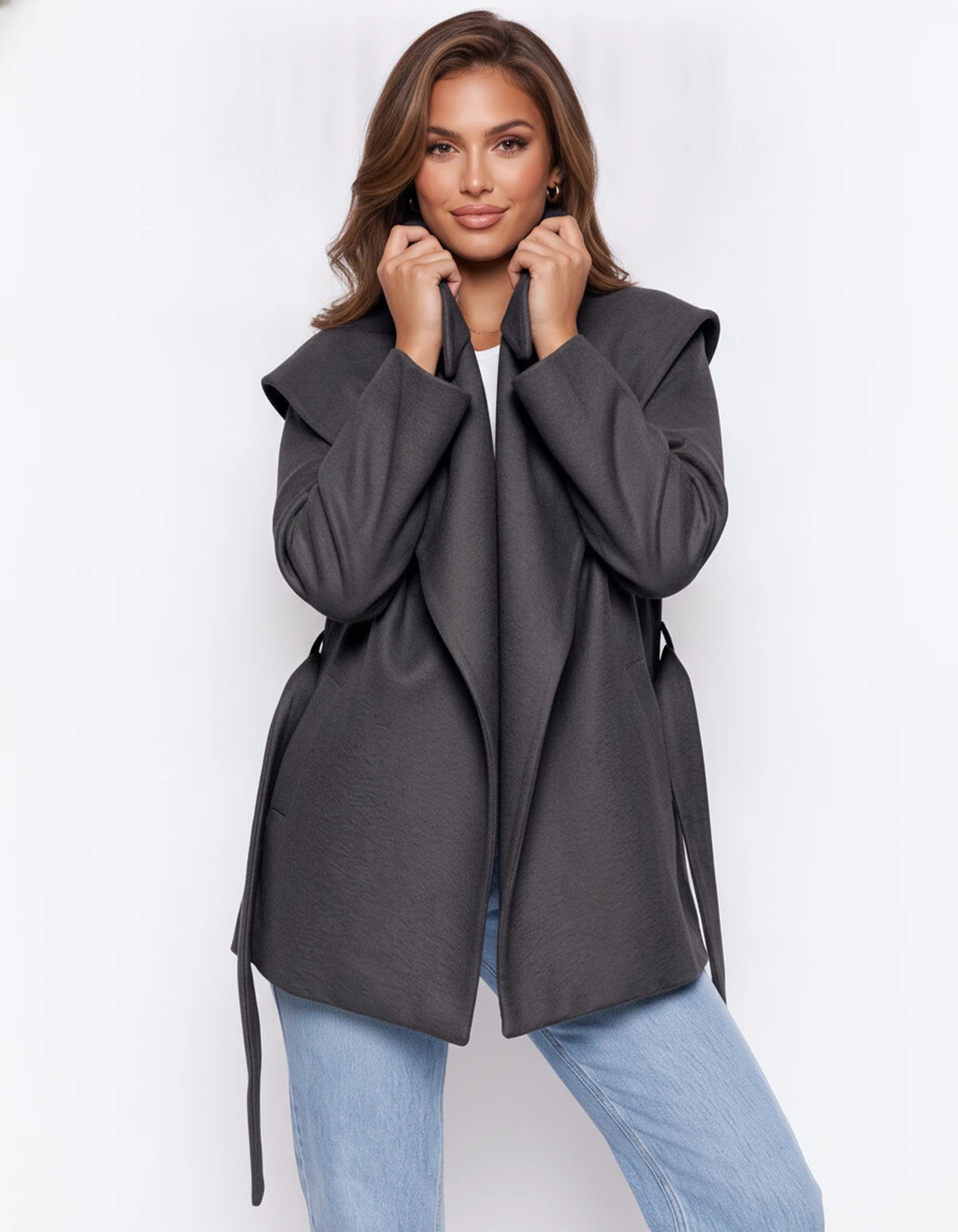 Halcyra Jackets — Charcoal grey | SKU: RB-09a937-charco83-XS,RB-09a937-charco83-S,RB-09a937-charco83-M,RB-09a937-charco83-L