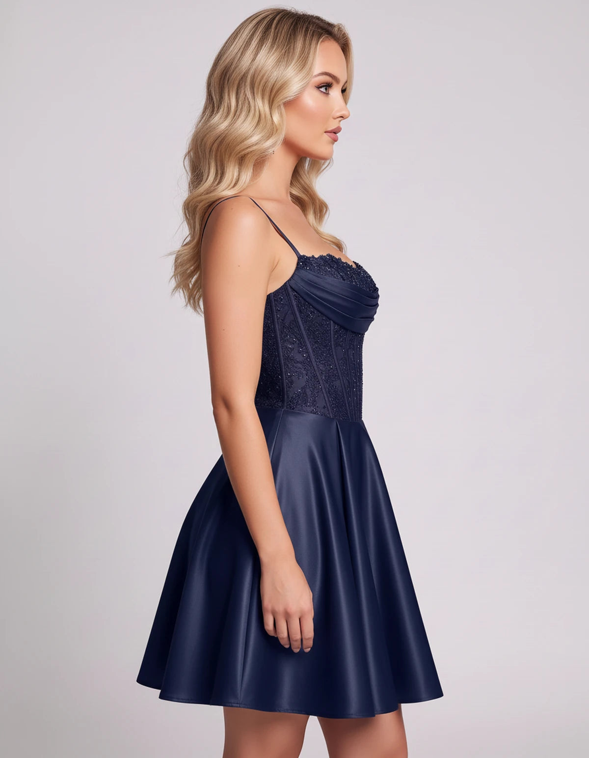 Helvia Mini Dresses — Navy | SKU: RB-91f4af-navy-2,RB-91f4af-navy-4,RB-91f4af-navy-6,RB-91f4af-navy-8,RB-91f4af-navy-10,RB-91f4af-navy-12,RB-91f4af-navy-14,RB-91f4af-navy-0,RB-91f4af-navy-16,RB-91f4af-navy-16W,RB-91f4af-navy-18W,RB-91f4af-navy-20W