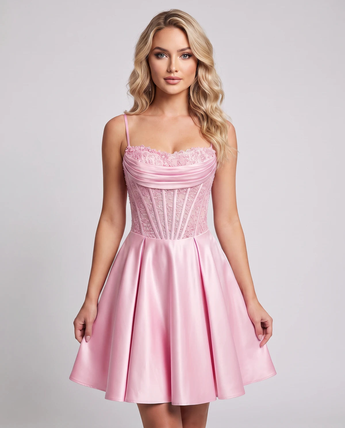 Helvia Mini Dresses — Pink