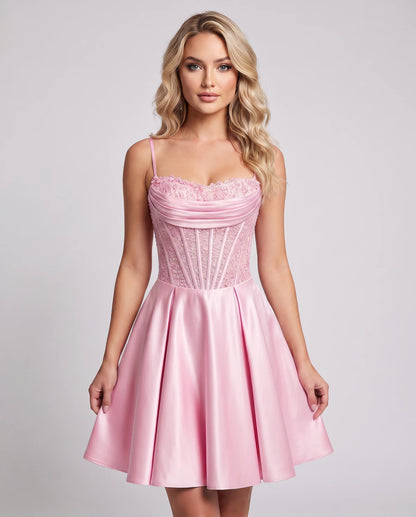 Helvia Mini Dresses — Pink