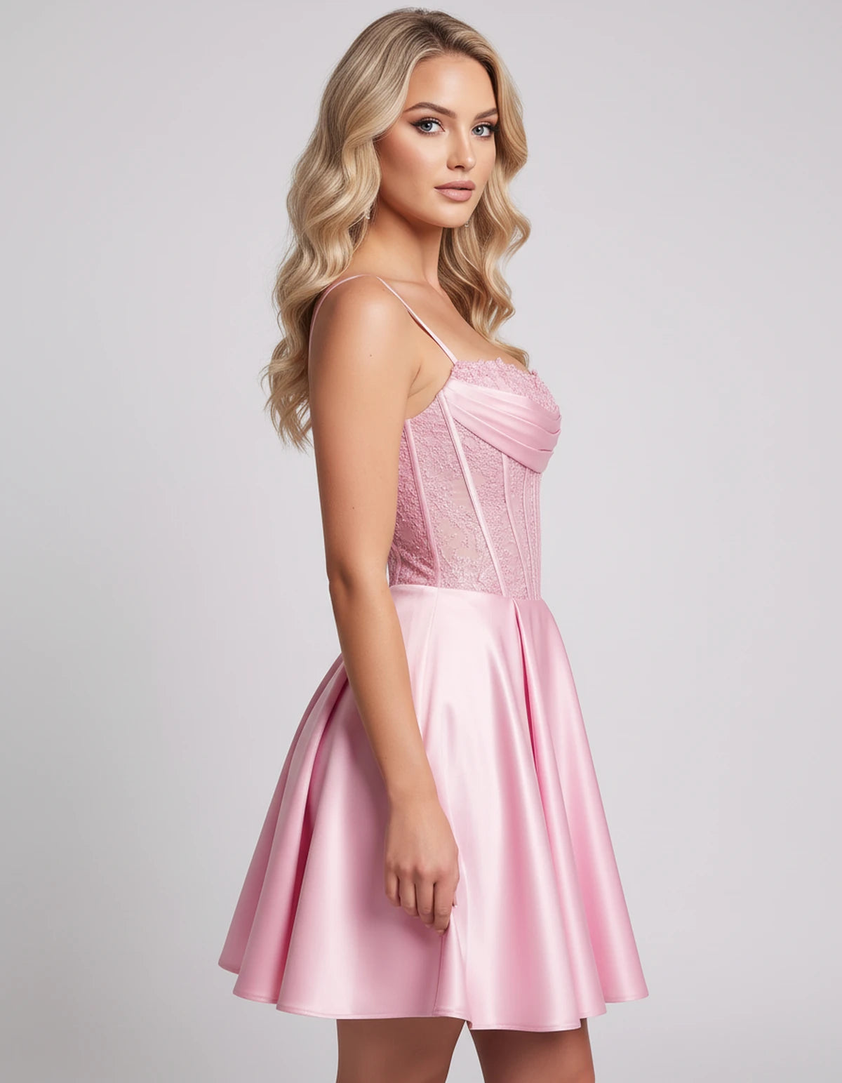 Helvia Mini Dresses — Pink | SKU: RB-91f4af-pink-2,RB-91f4af-pink-4,RB-91f4af-pink-6,RB-91f4af-pink-8,RB-91f4af-pink-10,RB-91f4af-pink-12,RB-91f4af-pink-14,RB-91f4af-pink-0,RB-91f4af-pink-16,RB-91f4af-pink-16W,RB-91f4af-pink-18W,RB-91f4af-pink-20W