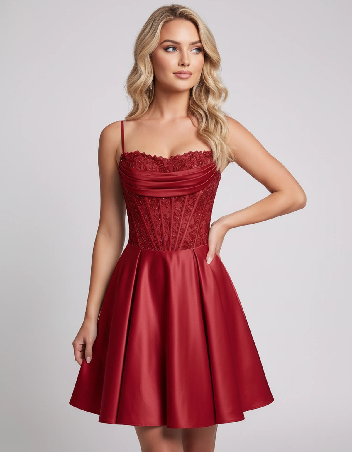 Helvia Mini Dresses — Red | SKU: RB-91f4af-red-2,RB-91f4af-red-4,RB-91f4af-red-6,RB-91f4af-red-8,RB-91f4af-red-10,RB-91f4af-red-12,RB-91f4af-red-14,RB-91f4af-red-0,RB-91f4af-red-16,RB-91f4af-red-16W,RB-91f4af-red-18W,RB-91f4af-red-20W