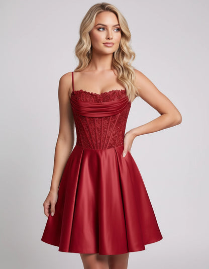 Helvia Mini Dresses — Red | SKU: RB-91f4af-red-2,RB-91f4af-red-4,RB-91f4af-red-6,RB-91f4af-red-8,RB-91f4af-red-10,RB-91f4af-red-12,RB-91f4af-red-14,RB-91f4af-red-0,RB-91f4af-red-16,RB-91f4af-red-16W,RB-91f4af-red-18W,RB-91f4af-red-20W