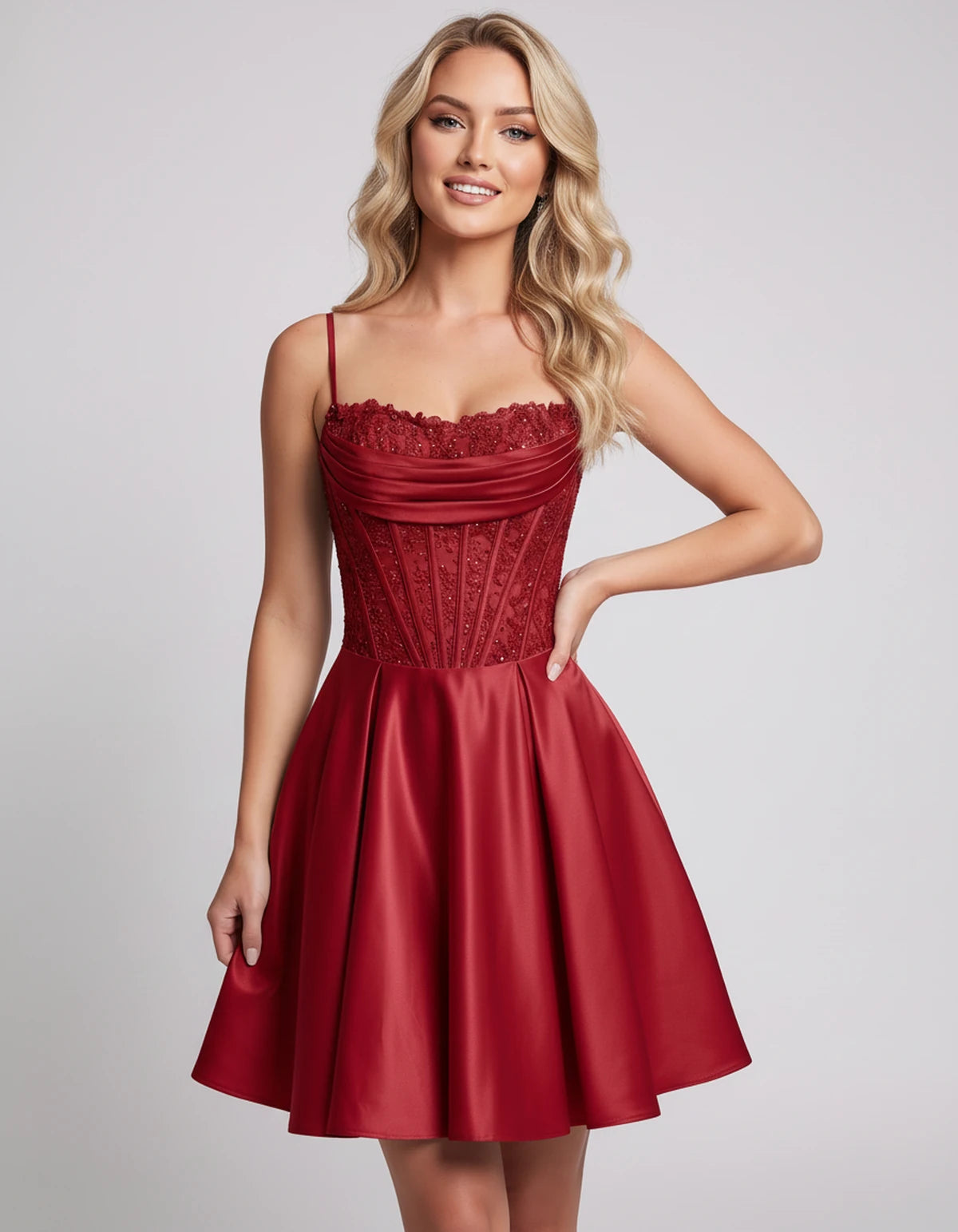 Helvia Mini Dresses — Red | SKU: RB-91f4af-red-2,RB-91f4af-red-4,RB-91f4af-red-6,RB-91f4af-red-8,RB-91f4af-red-10,RB-91f4af-red-12,RB-91f4af-red-14,RB-91f4af-red-0,RB-91f4af-red-16,RB-91f4af-red-16W,RB-91f4af-red-18W,RB-91f4af-red-20W