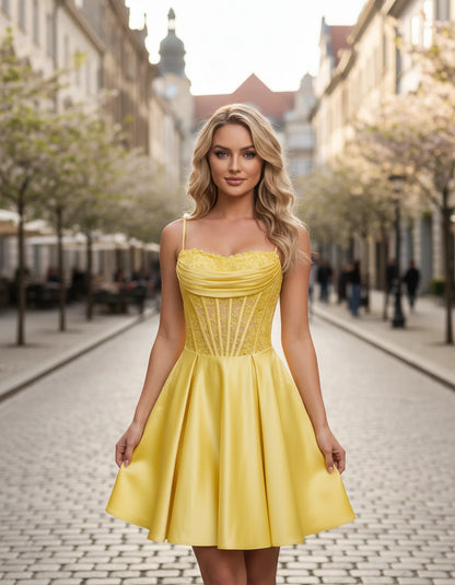 Helvia Mini Dresses — Yellow | SKU: RB-91f4af-yellow-2,RB-91f4af-yellow-4,RB-91f4af-yellow-6,RB-91f4af-yellow-8,RB-91f4af-yellow-10,RB-91f4af-yellow-12,RB-91f4af-yellow-14,RB-91f4af-yellow-0,RB-91f4af-yellow-16,RB-91f4af-yellow-16W,RB-91f4af-yellow-18W,RB-91f4af-yellow-20W