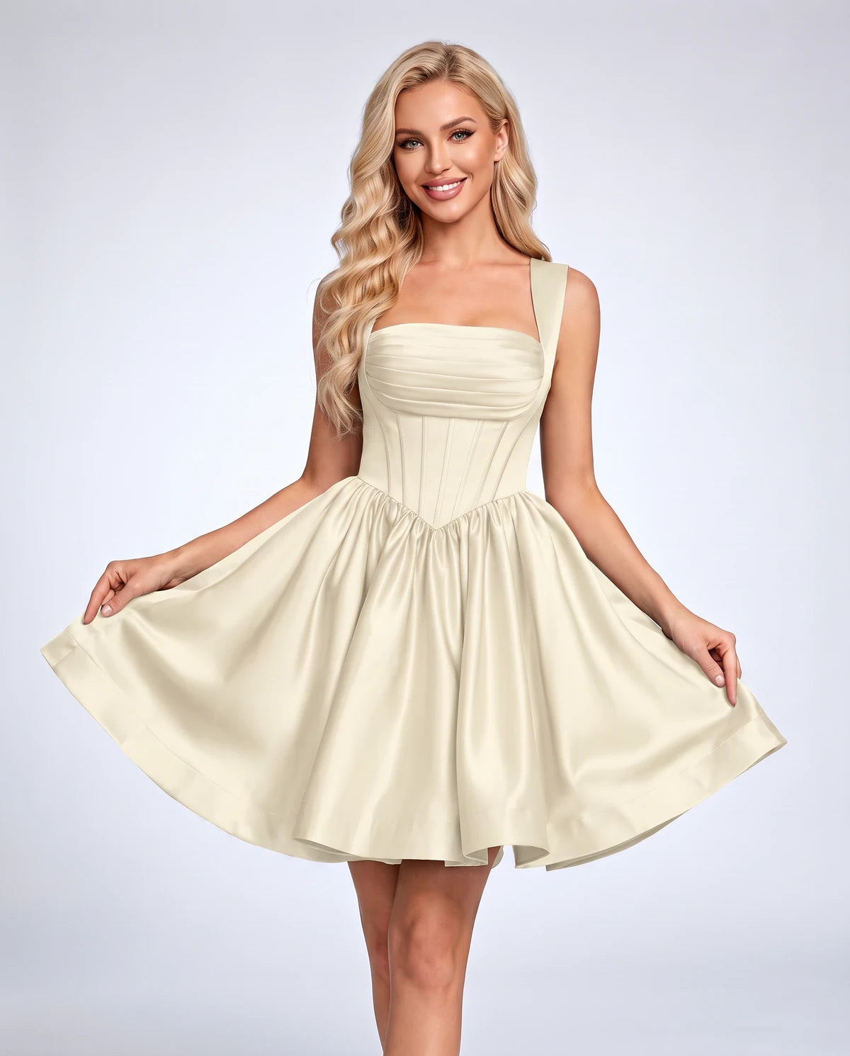 Hermione Mini Dresses — Ivory