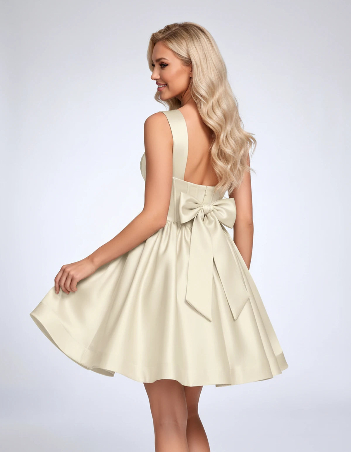 Hermione Mini Dresses — Ivory | SKU: RB-a38908-ivory-2,RB-a38908-ivory-4,RB-a38908-ivory-6,RB-a38908-ivory-8,RB-a38908-ivory-10,RB-a38908-ivory-12,RB-a38908-ivory-14,RB-a38908-ivory-16,RB-a38908-ivory-16W,RB-a38908-ivory-18W,RB-a38908-ivory-20W,RB-a38908-ivory-22W
