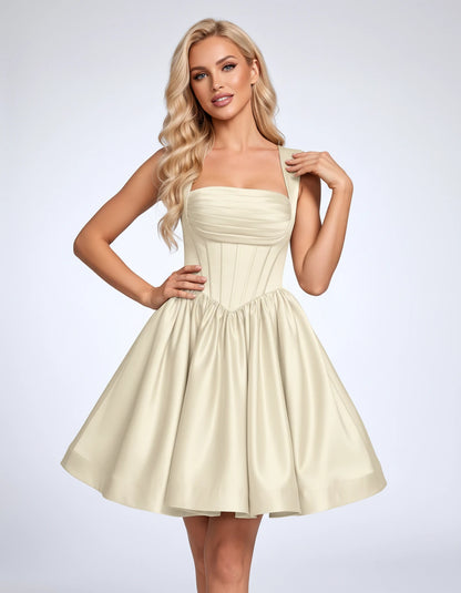 Hermione Mini Dresses — Ivory | SKU: RB-a38908-ivory-2,RB-a38908-ivory-4,RB-a38908-ivory-6,RB-a38908-ivory-8,RB-a38908-ivory-10,RB-a38908-ivory-12,RB-a38908-ivory-14,RB-a38908-ivory-16,RB-a38908-ivory-16W,RB-a38908-ivory-18W,RB-a38908-ivory-20W,RB-a38908-ivory-22W