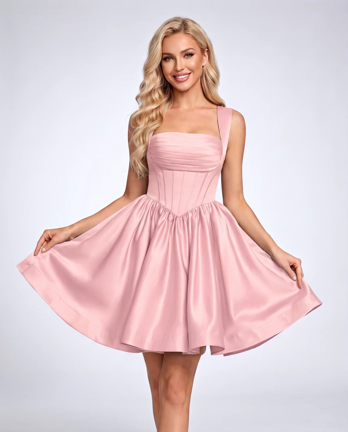 Hermione Mini Dresses — Pink