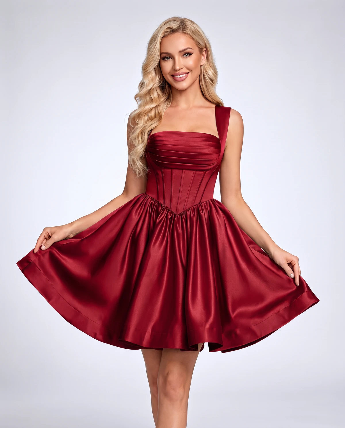 Hermione Mini Dresses — Red