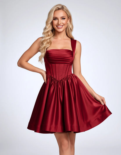 Hermione Mini Dresses — Red | SKU: RB-a38908-red-2,RB-a38908-red-4,RB-a38908-red-6,RB-a38908-red-8,RB-a38908-red-10,RB-a38908-red-12,RB-a38908-red-14,RB-a38908-red-16,RB-a38908-red-16W,RB-a38908-red-18W,RB-a38908-red-20W,RB-a38908-red-22W