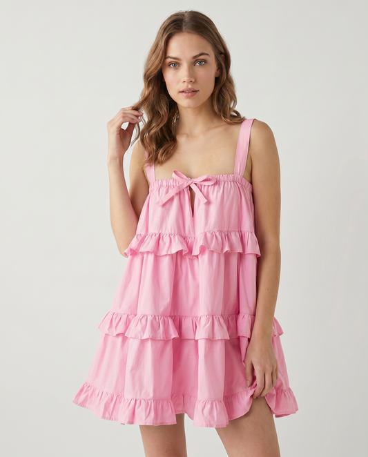 Veloura Mini Dress — pink,light blue,blue,yellow,lilac,white,black,purple dress by RAMBLION