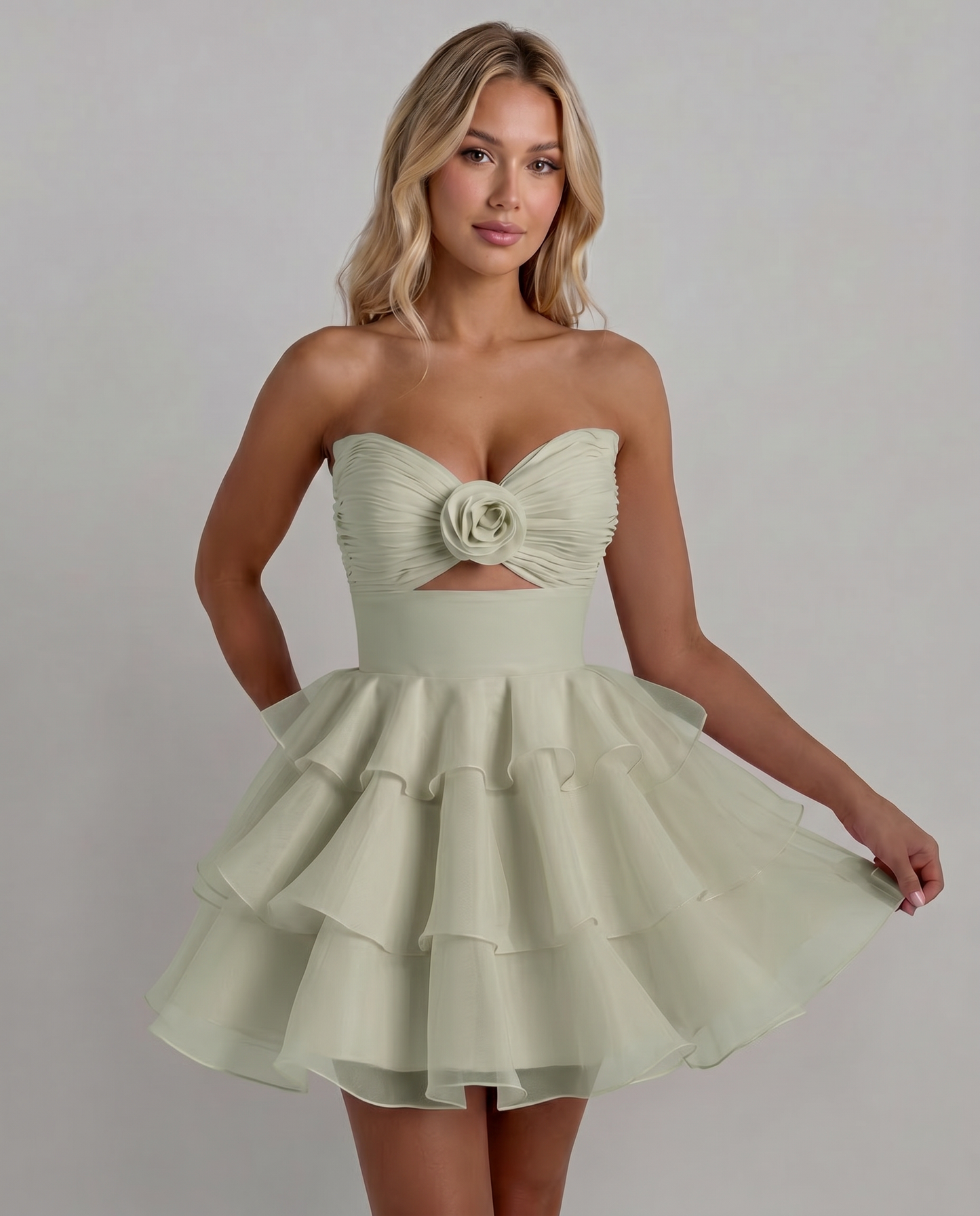Rosette Mini Dress