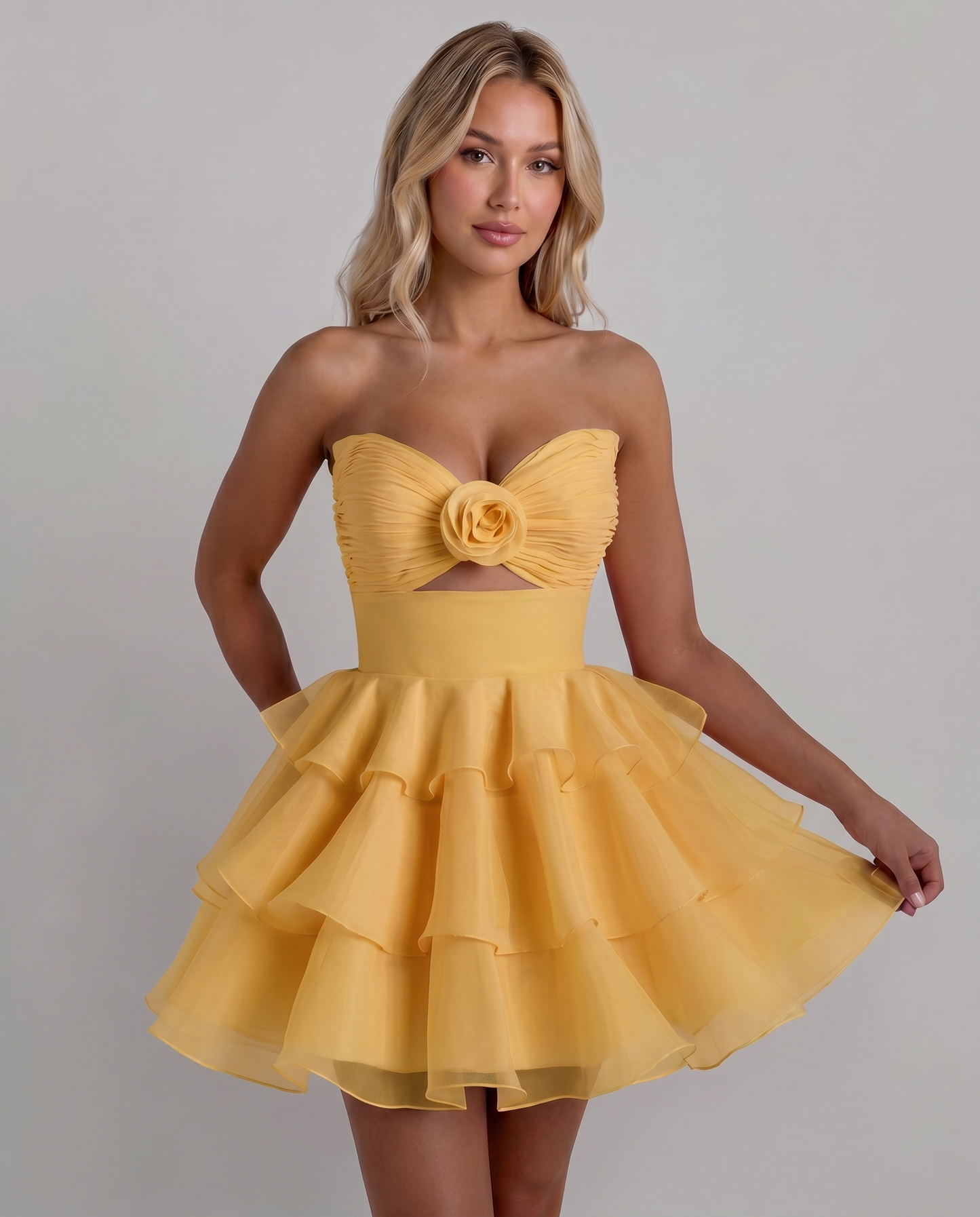 Rosette Mini Dress
