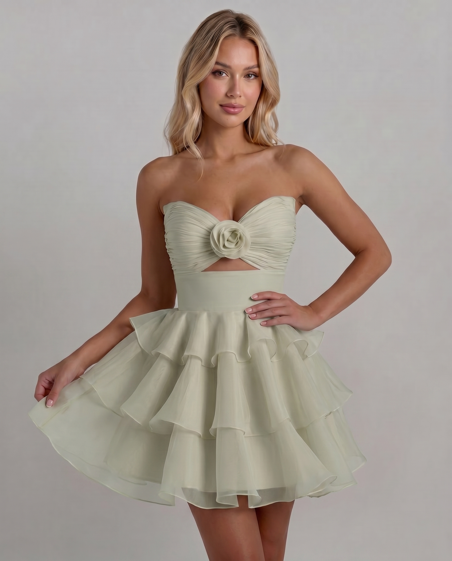 Rosette Mini Dress
