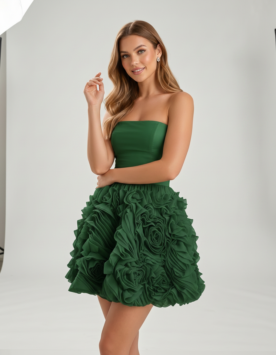 Rosette Mini Dress