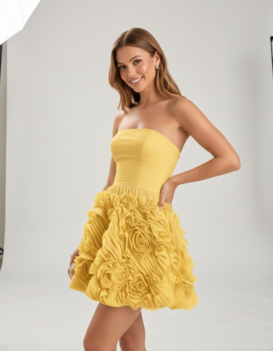 Rosette Mini Dress