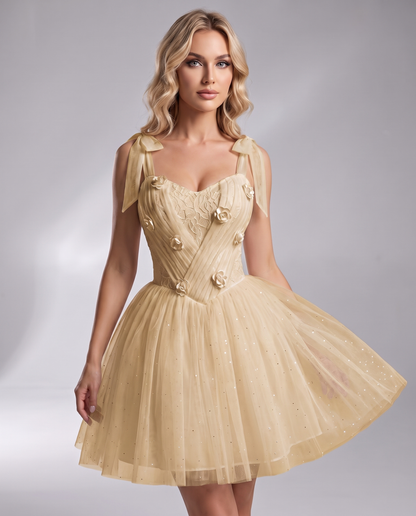 Rosette Mini Dress