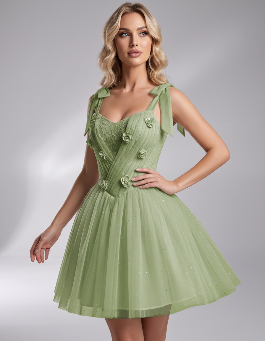 Rosette Mini Dress