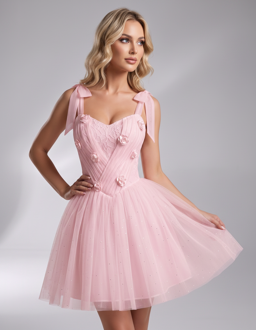 Rosette Mini Dress
