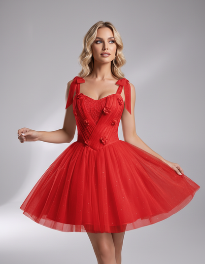Rosette Mini Dress