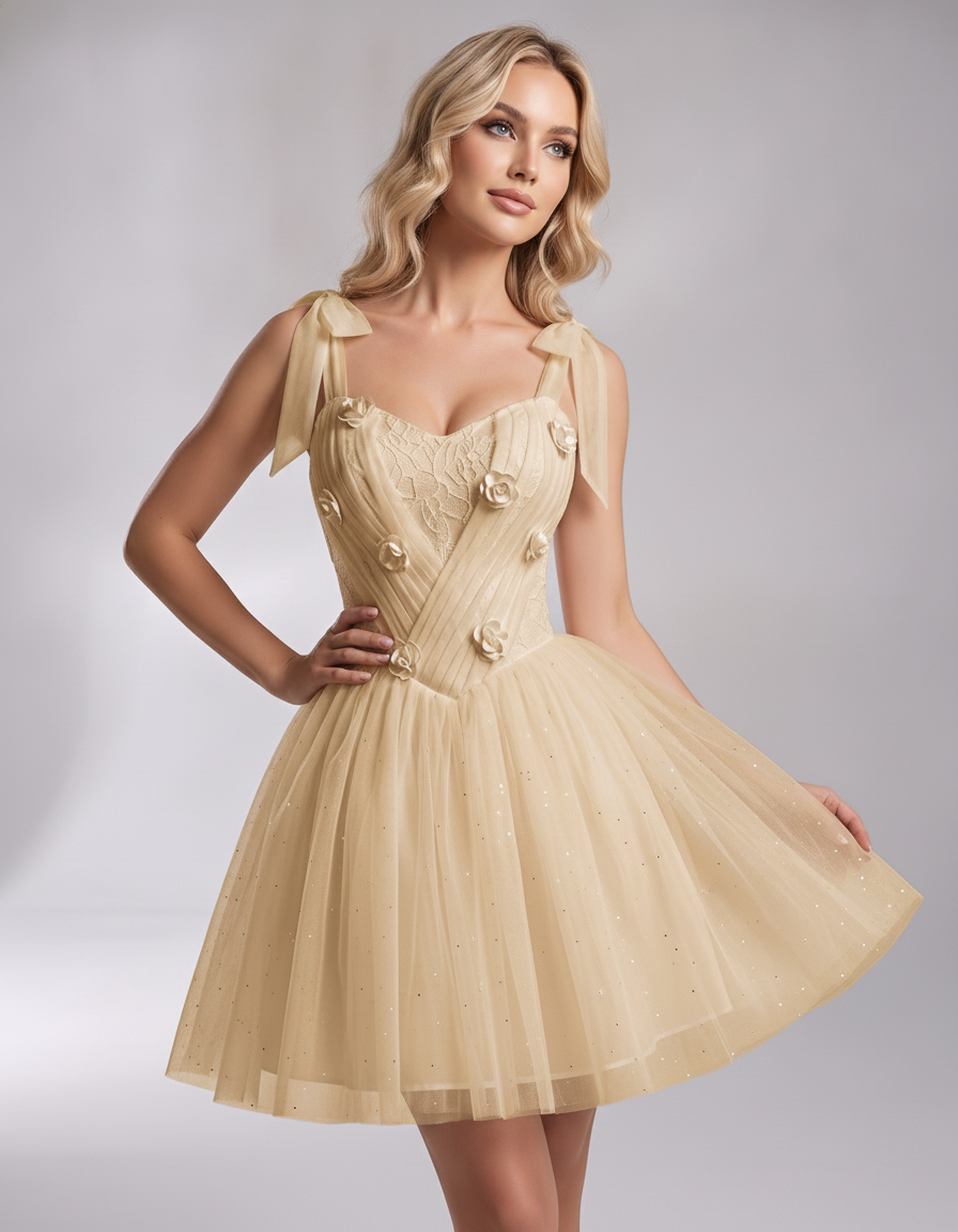 Rosette Mini Dress