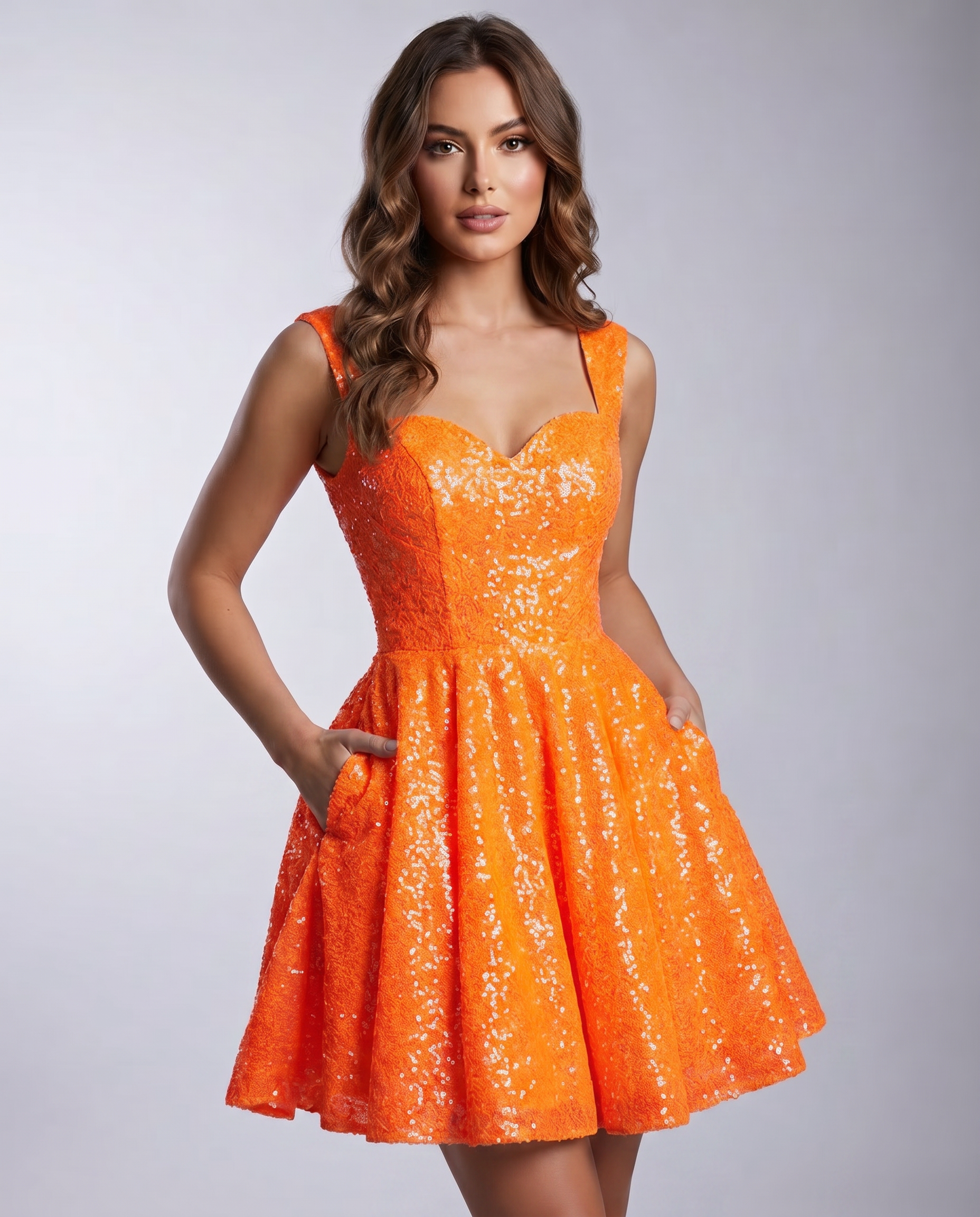 Sequined Tulle Sleeveless Sweetheart A-Line Mini Dress for Party, Cocktail, Prom, Evening, Summer & Wedding Guest Occasions i