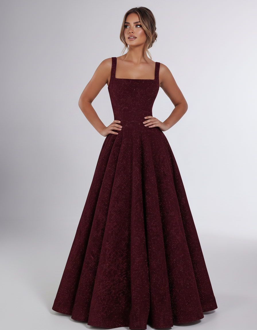 Burgundy Sequin Sleeveless Square Neck A-Line Maxi Dress | Ramblion | SKU: CMD-847362915408731-BURGUNDY-L,CMD-847362915408731-BURGUNDY-M,CMD-847362915408731-BURGUNDY-S,CMD-847362915408731-BURGUNDY-XL,CMD-847362915408731-BURGUNDY-XS