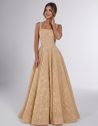 Сhampagne Sequin Sleeveless Square Neck A-Line Maxi Dress | Ramblion | SKU: CMD-847362915408731-CHAMPAGNE-L,CMD-847362915408731-CHAMPAGNE-M,CMD-847362915408731-CHAMPAGNE-S,CMD-847362915408731-CHAMPAGNE-XL,CMD-847362915408731-CHAMPAGNE-XS