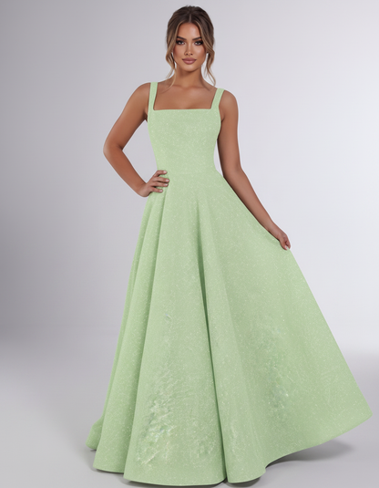Mint Sequin Sleeveless Square Neck A-Line Maxi Dress | Ramblion | SKU: CMD-847362915408731-MINT-L,CMD-847362915408731-MINT-M,CMD-847362915408731-MINT-S,CMD-847362915408731-MINT-XL,CMD-847362915408731-MINT-XS