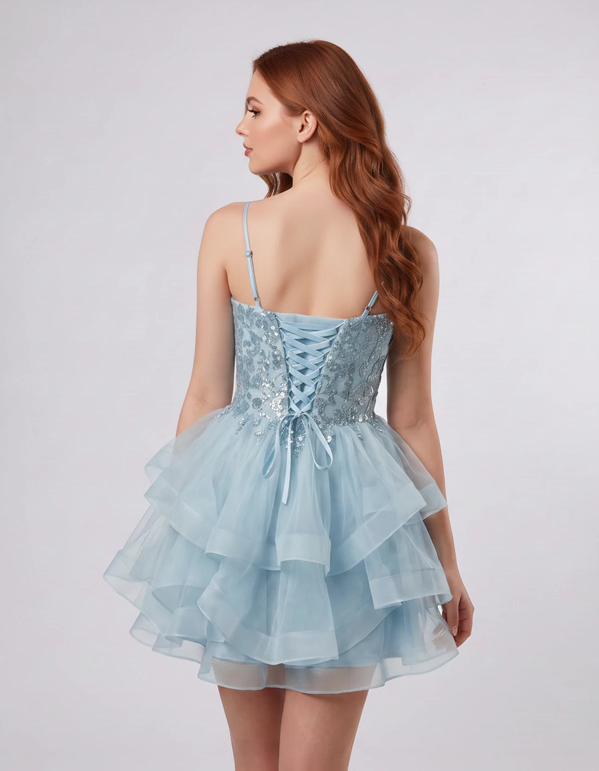 Honorine Mini Dresses — Dusty Blue | SKU: RB-97d8d2-dustyb76-2,RB-97d8d2-dustyb76-4,RB-97d8d2-dustyb76-6,RB-97d8d2-dustyb76-8,RB-97d8d2-dustyb76-10,RB-97d8d2-dustyb76-12,RB-97d8d2-dustyb76-14,RB-97d8d2-dustyb76-16,RB-97d8d2-dustyb76-16W,RB-97d8d2-dustyb76-18W,RB-97d8d2-dustyb76-20W,RB-97d8d2-dustyb76-22W