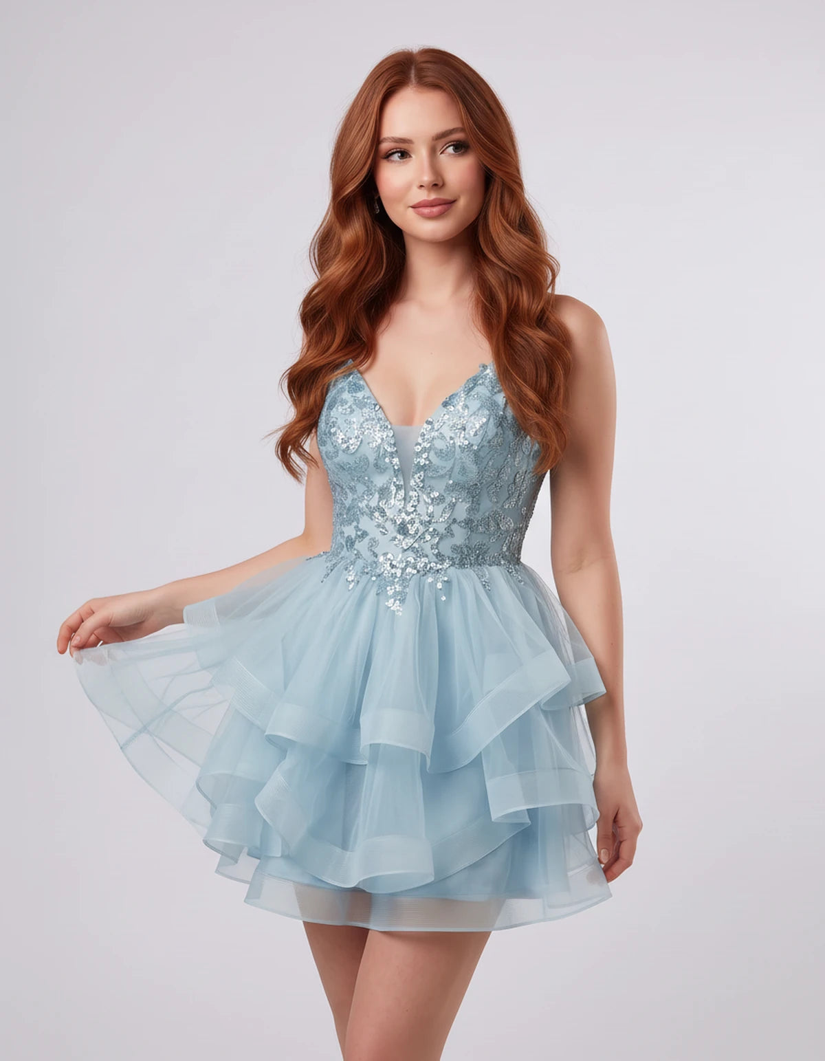 Honorine Mini Dresses — Dusty Blue | SKU: RB-97d8d2-dustyb76-2,RB-97d8d2-dustyb76-4,RB-97d8d2-dustyb76-6,RB-97d8d2-dustyb76-8,RB-97d8d2-dustyb76-10,RB-97d8d2-dustyb76-12,RB-97d8d2-dustyb76-14,RB-97d8d2-dustyb76-16,RB-97d8d2-dustyb76-16W,RB-97d8d2-dustyb76-18W,RB-97d8d2-dustyb76-20W,RB-97d8d2-dustyb76-22W