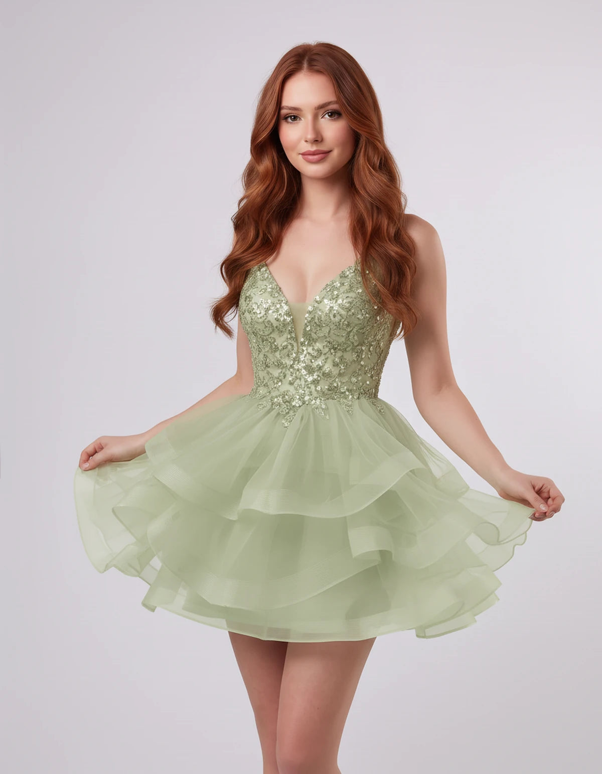 Honorine Mini Dresses — Dusty Sage | SKU: RB-97d8d2-dustys97-2,RB-97d8d2-dustys97-4,RB-97d8d2-dustys97-6,RB-97d8d2-dustys97-8,RB-97d8d2-dustys97-10,RB-97d8d2-dustys97-12,RB-97d8d2-dustys97-14,RB-97d8d2-dustys97-16,RB-97d8d2-dustys97-16W,RB-97d8d2-dustys97-18W,RB-97d8d2-dustys97-20W,RB-97d8d2-dustys97-22W