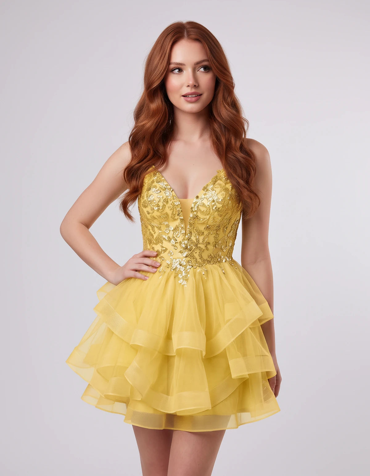 Honorine Mini Dresses — Gold | SKU: RB-97d8d2-gold-2,RB-97d8d2-gold-4,RB-97d8d2-gold-6,RB-97d8d2-gold-8,RB-97d8d2-gold-10,RB-97d8d2-gold-12,RB-97d8d2-gold-14,RB-97d8d2-gold-16,RB-97d8d2-gold-16W,RB-97d8d2-gold-18W,RB-97d8d2-gold-20W,RB-97d8d2-gold-22W