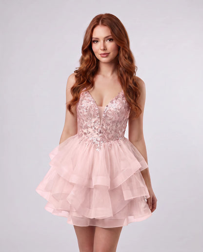 Honorine Mini Dresses — Pink