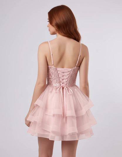 Honorine Mini Dresses — Pink | SKU: RB-97d8d2-pink-2,RB-97d8d2-pink-4,RB-97d8d2-pink-6,RB-97d8d2-pink-8,RB-97d8d2-pink-10,RB-97d8d2-pink-12,RB-97d8d2-pink-14,RB-97d8d2-pink-16,RB-97d8d2-pink-16W,RB-97d8d2-pink-18W,RB-97d8d2-pink-20W,RB-97d8d2-pink-22W