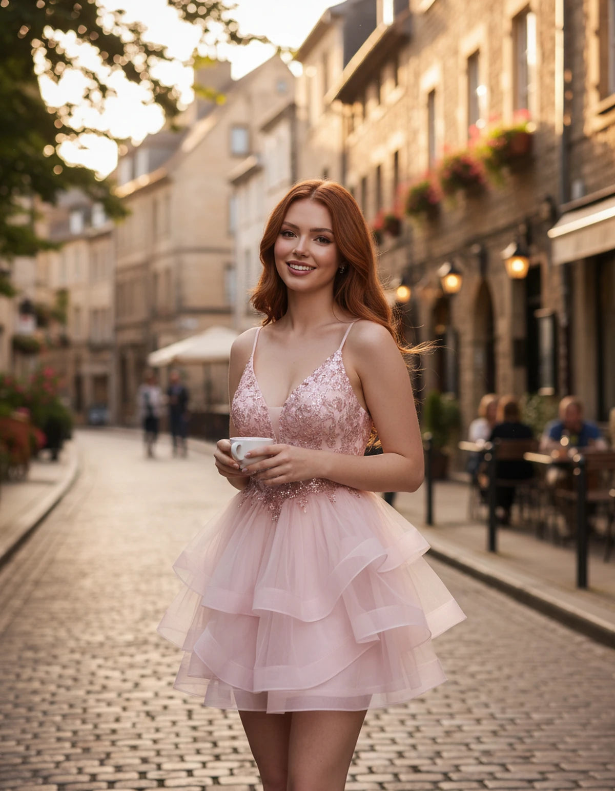 Honorine Mini Dresses — Pink | SKU: RB-97d8d2-pink-2,RB-97d8d2-pink-4,RB-97d8d2-pink-6,RB-97d8d2-pink-8,RB-97d8d2-pink-10,RB-97d8d2-pink-12,RB-97d8d2-pink-14,RB-97d8d2-pink-16,RB-97d8d2-pink-16W,RB-97d8d2-pink-18W,RB-97d8d2-pink-20W,RB-97d8d2-pink-22W