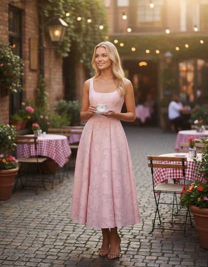 Hortensia Midi Dresses — Blush | SKU: RB-e2b9e3-blush-2,RB-e2b9e3-blush-4,RB-e2b9e3-blush-6,RB-e2b9e3-blush-8,RB-e2b9e3-blush-10,RB-e2b9e3-blush-12,RB-e2b9e3-blush-14,RB-e2b9e3-blush-16,RB-e2b9e3-blush-16W,RB-e2b9e3-blush-18W,RB-e2b9e3-blush-20W,RB-e2b9e3-blush-22W