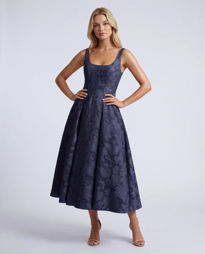Hortensia Midi Dresses — Navy