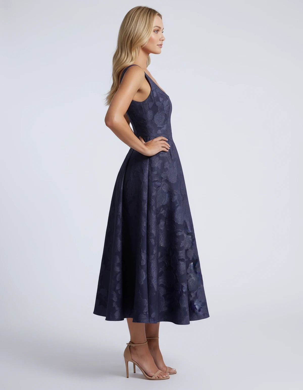 Hortensia Midi Dresses — Navy | SKU: RB-e2b9e3-navy-2,RB-e2b9e3-navy-4,RB-e2b9e3-navy-6,RB-e2b9e3-navy-8,RB-e2b9e3-navy-10,RB-e2b9e3-navy-12,RB-e2b9e3-navy-14,RB-e2b9e3-navy-16,RB-e2b9e3-navy-16W,RB-e2b9e3-navy-18W,RB-e2b9e3-navy-20W,RB-e2b9e3-navy-22W