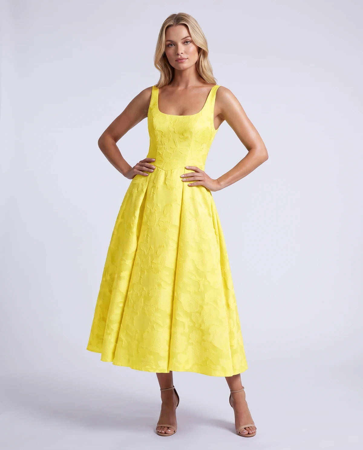 Hortensia Midi Dresses — Yellow