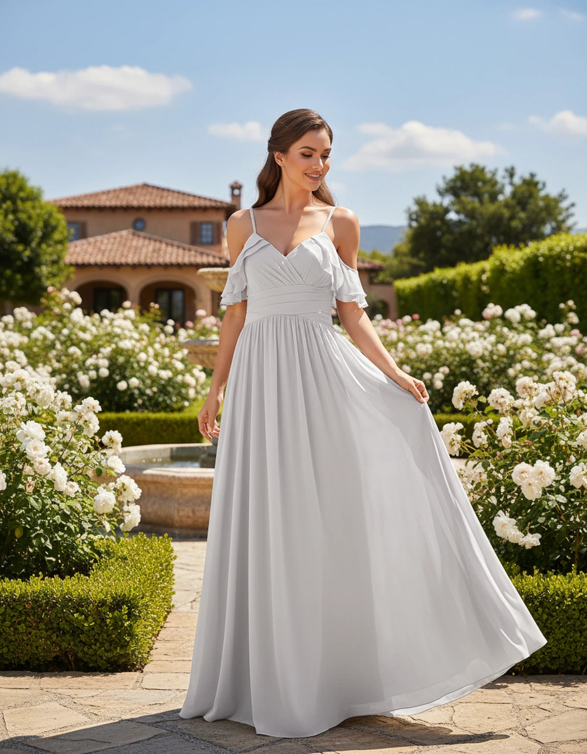 Hyacinthe Maxi Dresses — White | SKU: RB-c0db9a-white-2,RB-c0db9a-white-4,RB-c0db9a-white-6,RB-c0db9a-white-8,RB-c0db9a-white-10,RB-c0db9a-white-12,RB-c0db9a-white-14,RB-c0db9a-white-16,RB-c0db9a-white-16W,RB-c0db9a-white-18W,RB-c0db9a-white-20W,RB-c0db9a-white-22W