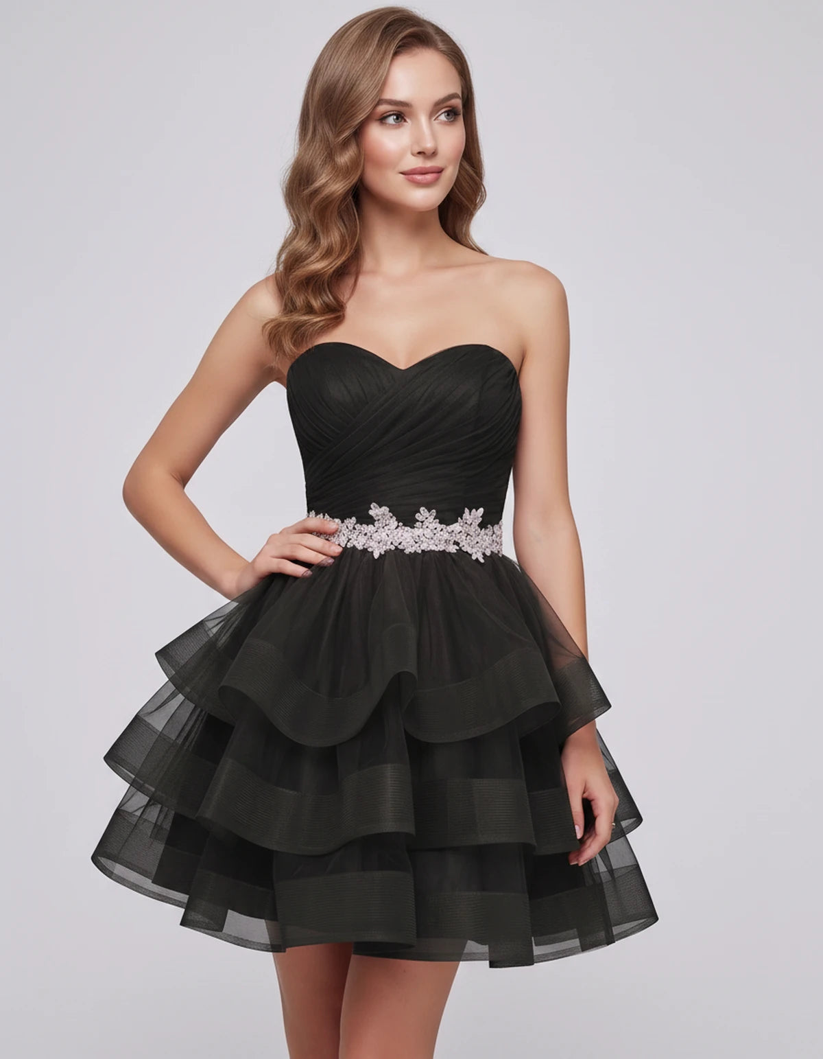 Idalia Mini Dress — Black | SKU: RB-bd92fe-black-2,RB-bd92fe-black-4,RB-bd92fe-black-6,RB-bd92fe-black-8,RB-bd92fe-black-10,RB-bd92fe-black-12,RB-bd92fe-black-14,RB-bd92fe-black-16,RB-bd92fe-black-18,RB-bd92fe-black-20,RB-bd92fe-black-22,RB-bd92fe-black-24