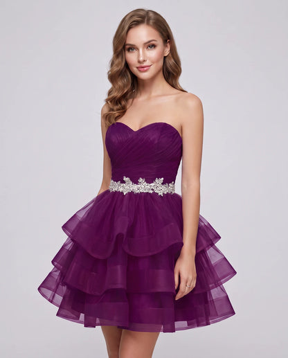 Idalia Mini Dress — Grape