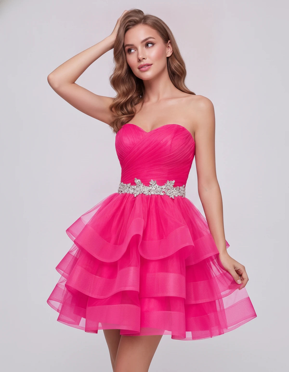 Idalia Mini Dress — Hot Pink | SKU: RB-bd92fe-hotpink-2,RB-bd92fe-hotpink-4,RB-bd92fe-hotpink-6,RB-bd92fe-hotpink-8,RB-bd92fe-hotpink-10,RB-bd92fe-hotpink-12,RB-bd92fe-hotpink-14,RB-bd92fe-hotpink-16,RB-bd92fe-hotpink-18,RB-bd92fe-hotpink-20,RB-bd92fe-hotpink-22,RB-bd92fe-hotpink-24