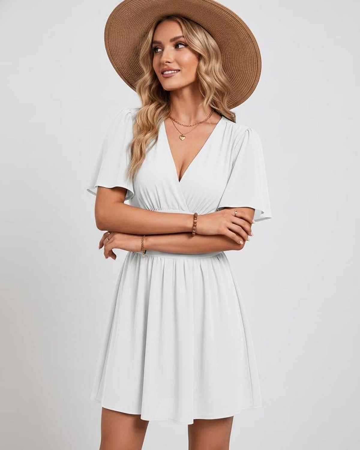 Ramblion Ila mini dress — v-neck neckline · styled view 12 · styled for prom season