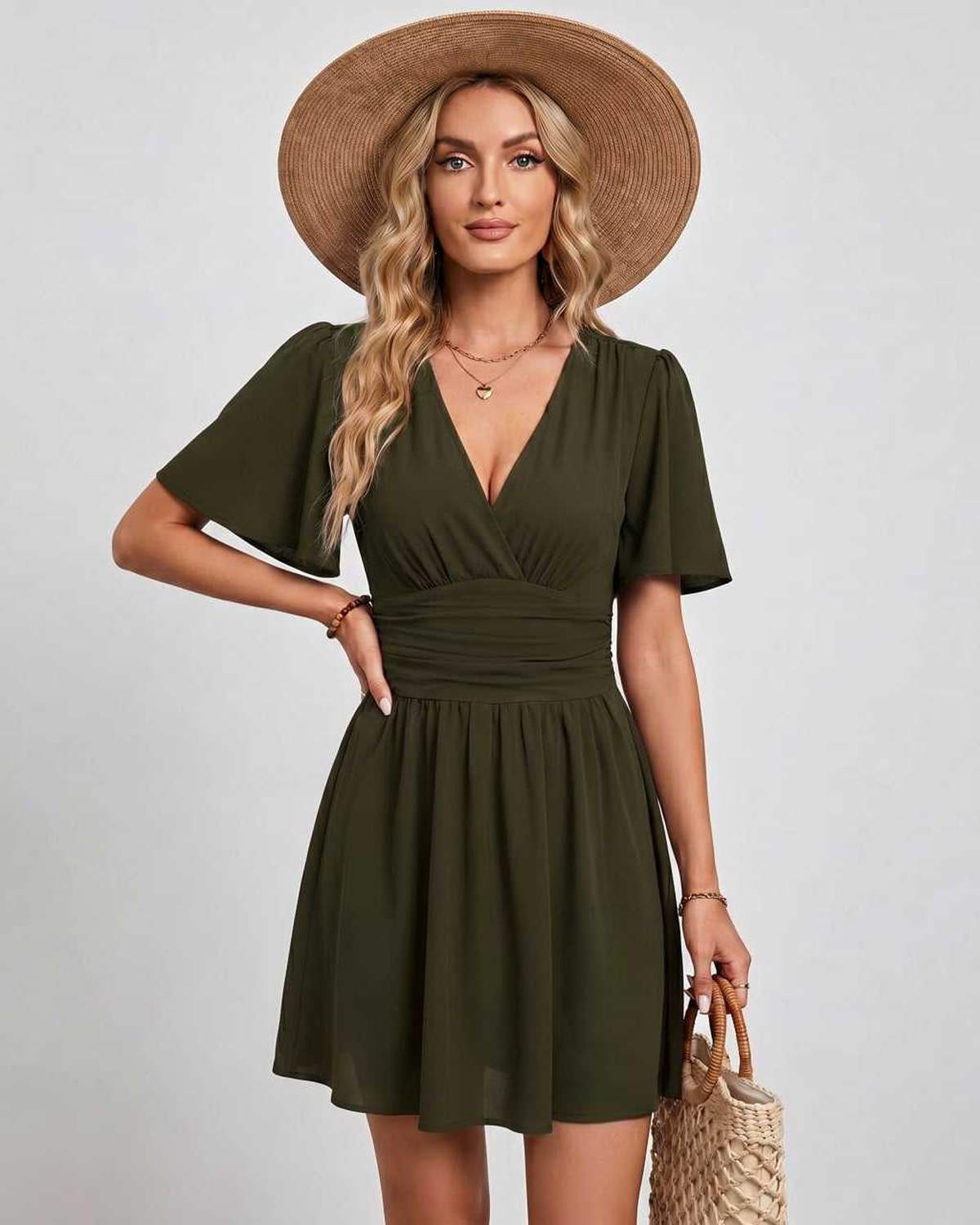 Ramblion Ila mini dress — v-neck neckline · styled view 15 · styled for prom season