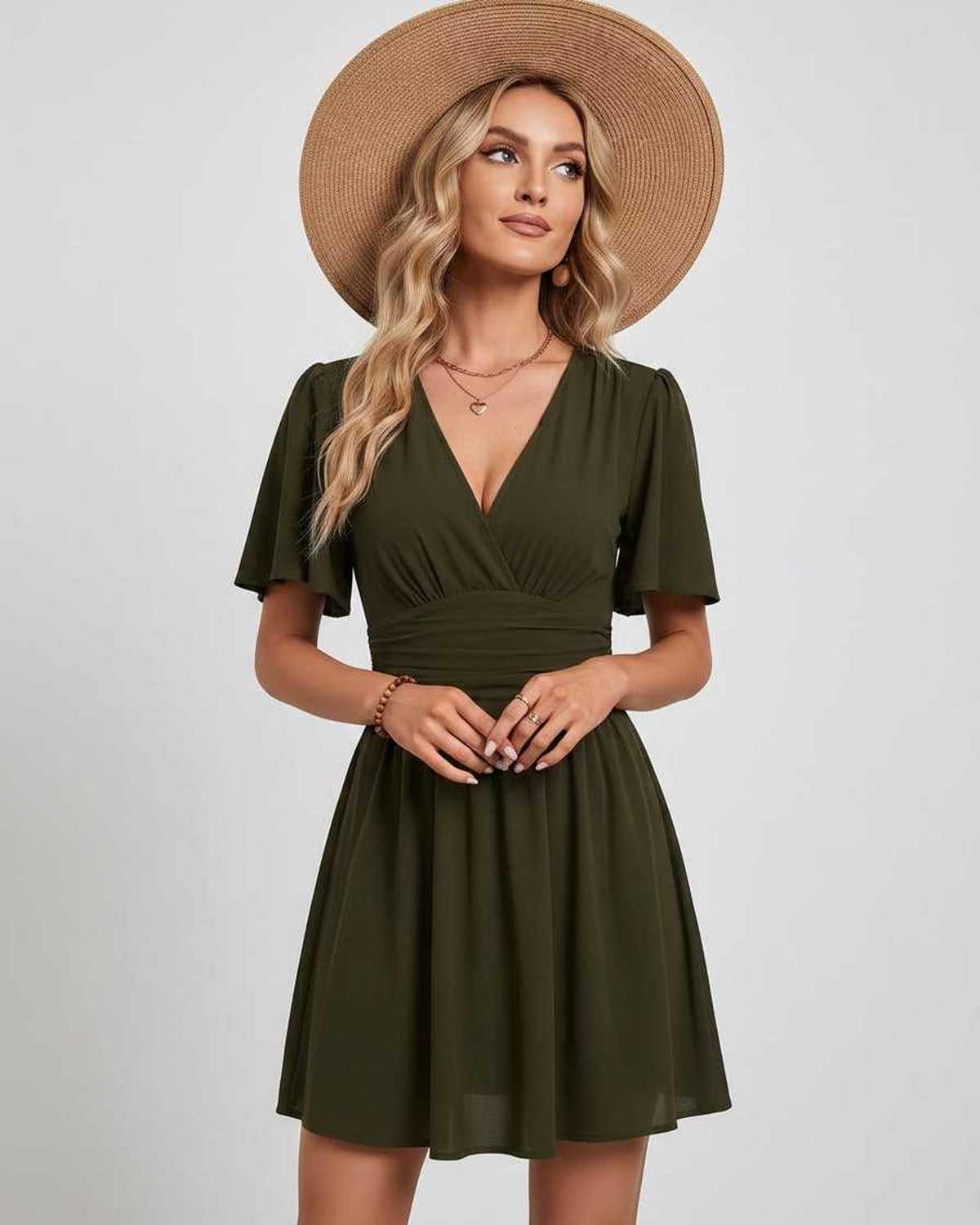 Ramblion Ila mini dress — v-neck neckline · styled view 16 · styled for prom season