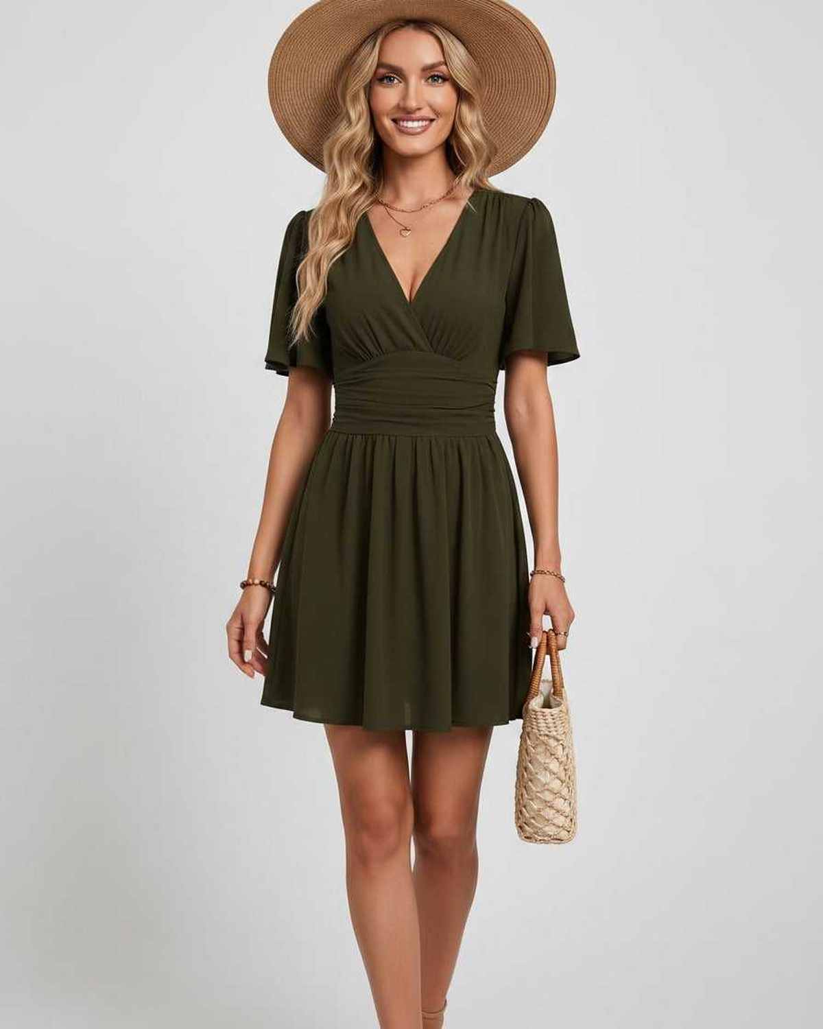 Ramblion Ila mini dress — v-neck neckline · styled view 18 · styled for prom season