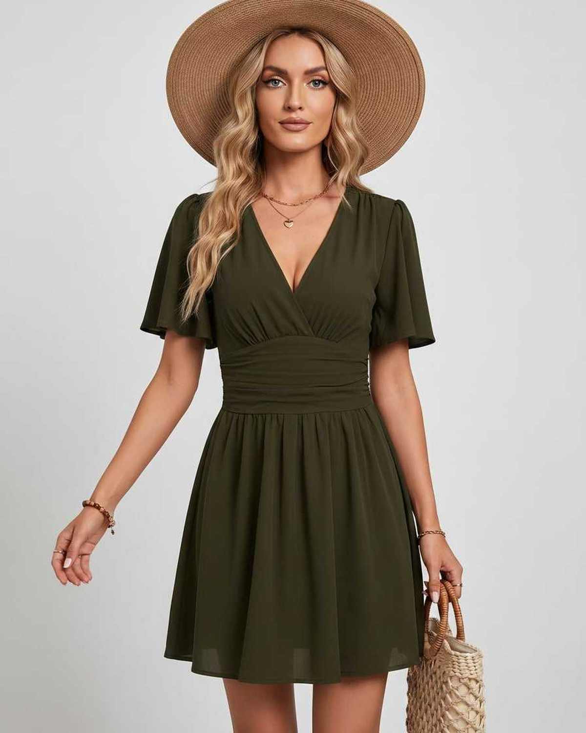 Ramblion Ila mini dress — v-neck neckline · styled view 19 · styled for prom season